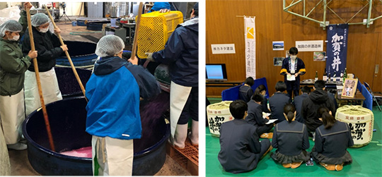 常楽酒造株式会社小学校の社会科見学受け入れ